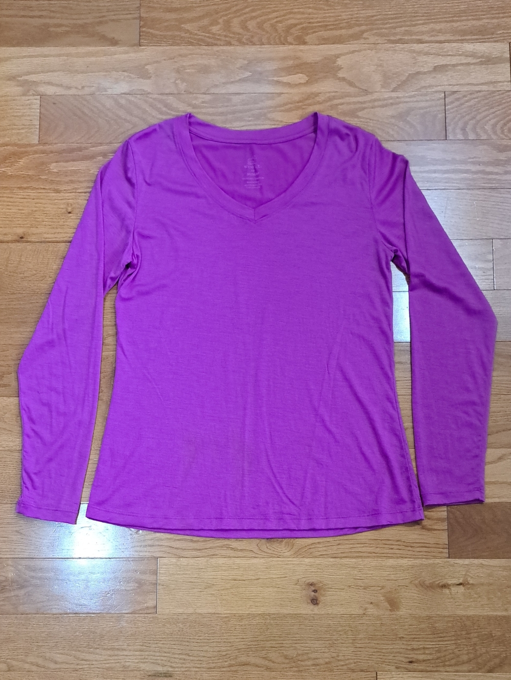 Woolx Lily Merino Wool Blend V-Neck Long Sleeve Shirt